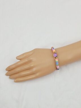 Handmade Clay Bead Multi Color  Bracelet